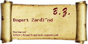 Bogert Zaránd névjegykártya
